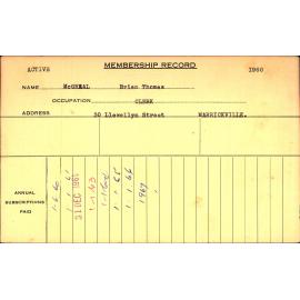 Members Records 1960-1967