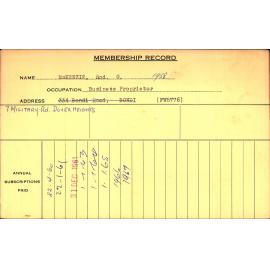 Members Records 1960-1967