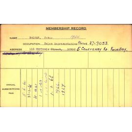 Members Records 1960-1967