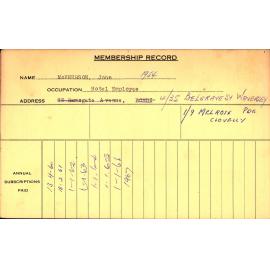 Members Records 1960-1967