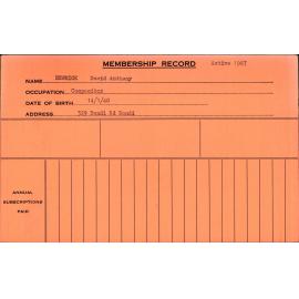 Members Records 1960-1967
