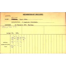 Members Records 1960-1967