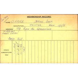 Members Records 1960-1967