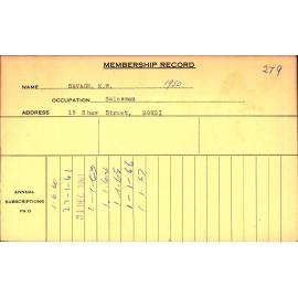 Members Records 1960-1967