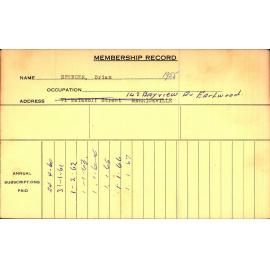 Members Records 1960-1967