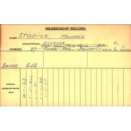 Members Records 1960-1967