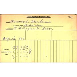 Members Records 1960-1967
