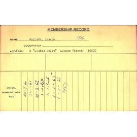 Members Records 1960-1967